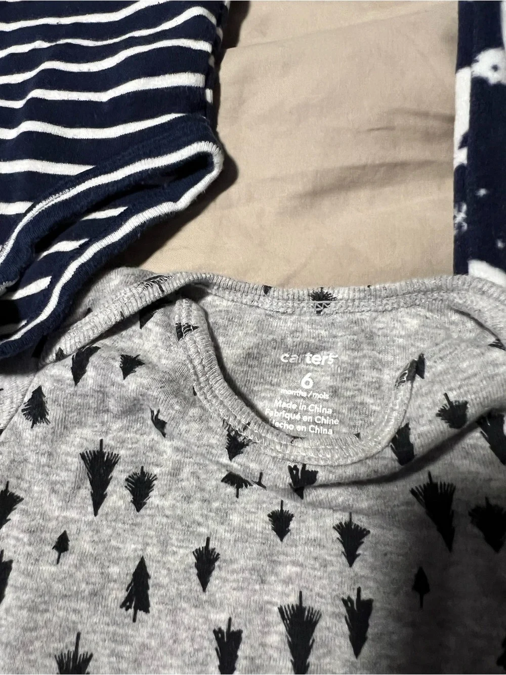 Carter's Navy, Gray, Red Mixed Baby One-Pieces